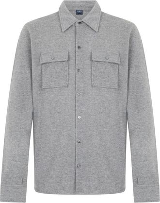 Fedeli Kasjmier trui - Heren - Casual Overhemden - Grijs - 3XL - Kasjmier - Overhemden