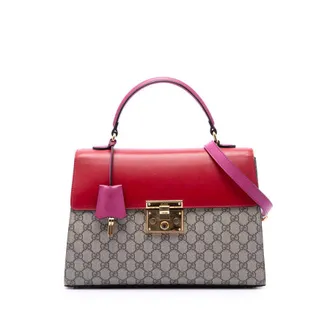 Gucci Pre-owned Gucci GG Supreme Padlock Top Handle Bag Ladies 8TJENM5BMQZOJHNA