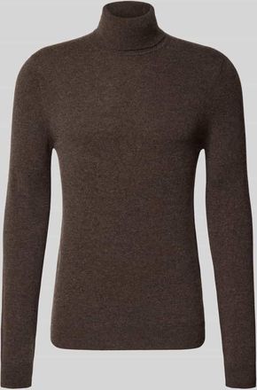 Mc Neal Regular Fit Rollkragenpullover aus Woll-Mix mit Kaschmir-Anteil in Schoko Melange, Größe XXXL