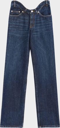 Jean Paul Gaultier Arched Waist Straight-Leg Jeans
