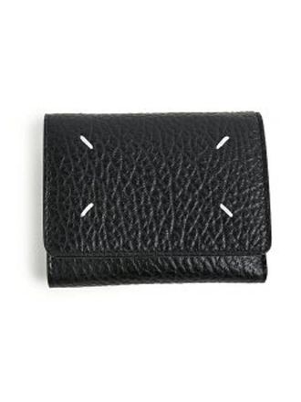 Maison Margiela Folded Leather Wallet With Signature Stitching