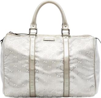 Gucci Pre-owned Boston Bag - Dames - Vintage Handtas - Grijs - ONE Size - Leer - Vintage