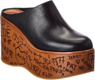Chlo&eacute; Maxime Leather Wedge Mule