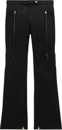 Courrèges Racer flared cotton trousers - men - Cotton/Polyester - 52 - Black