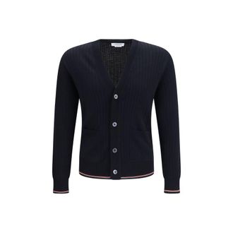 Thom Browne Blue Wool Oves Aries Mens Cardigan