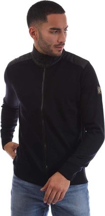 Belstaff Mens Zip Cardigan in Black - Size X-Large
