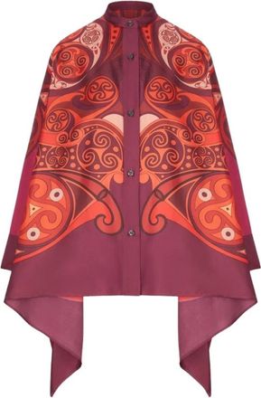 La DoubleJ Foulard Shirt - Dames - Overhemden - Rood - S - Overhemden