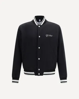 Off-white Script Cotgab Souvenir Varsity Jacket Male 50