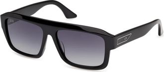 GCDS Gd 0075 Zonnebril - unisex - Zonnebrillen - Zwart - 56 MM - Accessoires