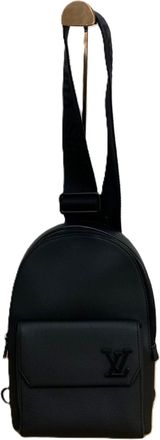 Louis Vuitton Black Leather Sling Bag (Pre-Owned)