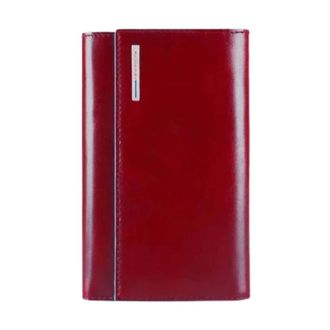 Piquadro Red Leather Credit Card Wallet - female - Piquadro - Wallets & Cardholders - Red - ONE SIZE - Accessories