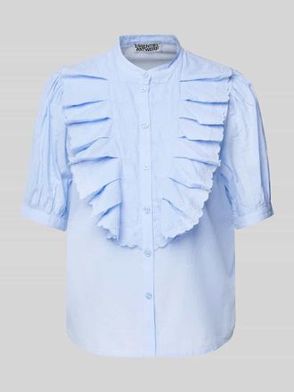 Essentiel Regular Fit Hemdbluse mit Stehkragen Modell Hamadeus in Hellblau, Gr&ouml;&szlig;e 38