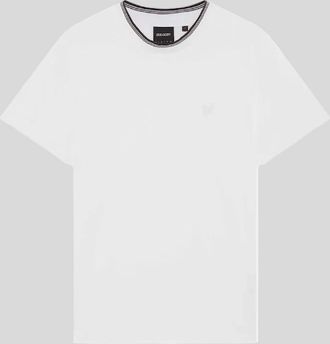 Lyle & Scott Lyle And Scott Mens Superfine Cotton Tipped T-Shirt - White - Size: 38