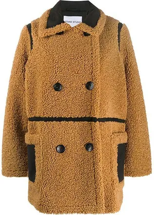 Stand Studio Tan Faux Shearling Sherpa Jacket Size M