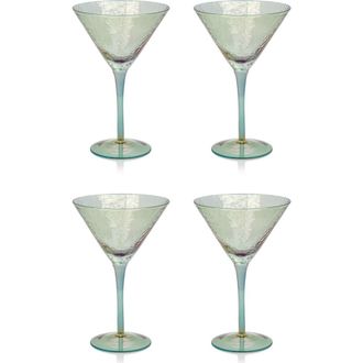 Zodax Set of 4 Aperitivo Martini Glasses in Blue at Nordstrom Rack