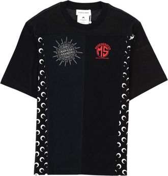 Marine Serre Black Graphic Print T-Shirt