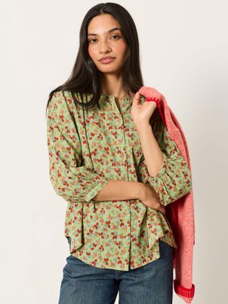 Fat Face FatFace Ellen Sage Green Acorn Petite Blouse