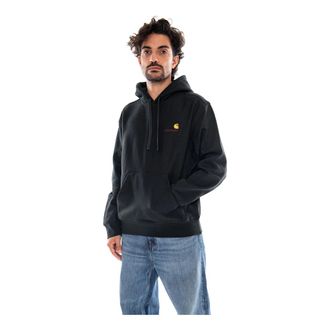 Carhartt Work in Progress Sudadera con Capucha American Script - Sweatshirts & Hoodies - Hombre - Negro - 2XL