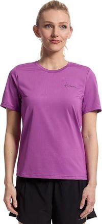 Columbia Wild Springstm Short Sleeve Womens Clothing Razzle : XL, Elastane/Polyester