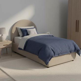 Talamo Italia Talamo Italia - Cama Individual Vittoria, Cama Contenedor Con Tapizado En Ecopiel, 100% Made In Italy, Apertura Lateral, Con Colch&oacute;n 80x190 Cm Incluid