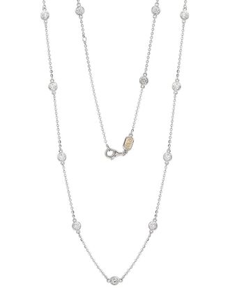 Suzy Levian 14K 0.50 Ct. Tw. Diamond Station Necklace