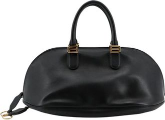 Balenciaga Bolero Bowling Bag M - Dames - Handtassen - Zwart - ONE Size - Leer - Tassen