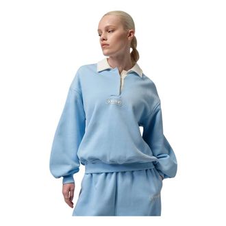 Nike Jordan Flight Fleece Rugby Top - Dames - Sport - Blauw - Maat: XS Fleece