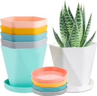 OEM Macetas Para Flores, Macetas Coloridas Para Pl&aacute;ntulas Con Control De Ra&iacute;ces, Macetas De Jard&iacute;n (6 Unidades)