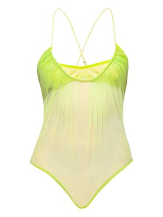 Nensi Dojaka Body Cami con arricciatura - Giallo