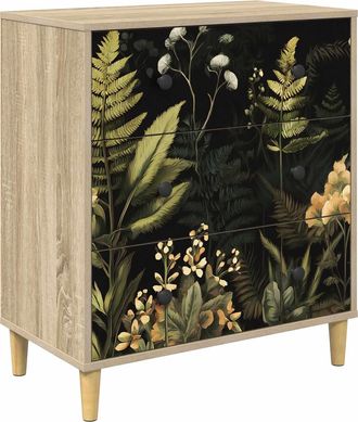 vidaXL Cajonera Rhenen Estampado De Selva Tropical 66 X 36,5 X 75 Cm Vidaxl