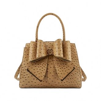 Like Dreams Womens Colette Bow Crossbody Bag In Beige
