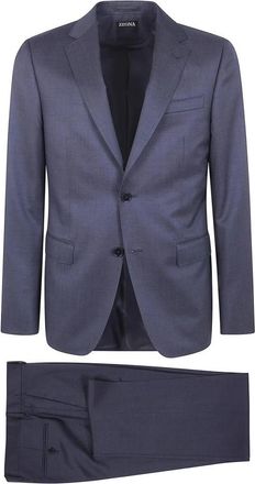Ermenegildo Zegna Klassiek Zittend Wools pak - Heren - Business pakken - Grijs - 3XL - Wol - Kostuums