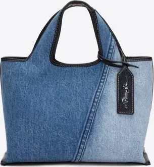 3.1 Phillip Lim Denim Mini Market Tote Bag with Studs in Indigo at Nordstrom