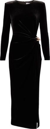 Self Portrait Abito Midi In Velluto-Donna