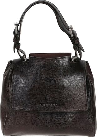Orciani Black Sveva Small Calf Leather Tote Bag