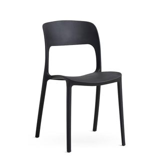 Siediti Fuori e Dentro Set de 4 sillas de jard&iacute;n apilables en resina negras