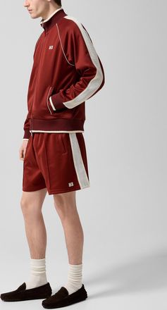 Wales Bonner Mens Motion crochet stripe track short Unisex