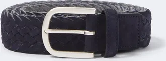 Canali Braided suede belt