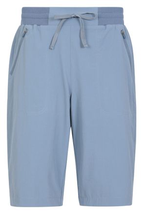 Mountain Warehouse Explorer Womens Long Shorts - Quick Drying Ladies Trek Pants, Lightweight Trousers, UV Protected - for Hiking, Camping, Sports, Travelling Light Blue 