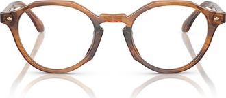A|X Armani Exchange 47mm Small Phantos Optical Glasses in Striped Honey/demo Lens at Nordstrom