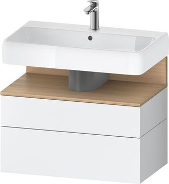Duravit Duravit - Qatego Mueble Bajo Lavabo, 1 Extra&iacute;ble Y 1 Caj&oacute;n