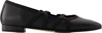 Carel Womens Tutu Ballerinas - Carel Leather Black Shoes Pumps