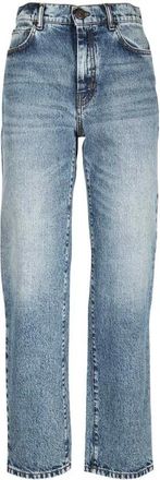 Max Mara Klassieke 5-pocket jeans met contraststiksels - Dames - Regular Fit Jeans - Blauw - W30 - Katoen - Jeans