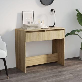 vidaXL Console Table Sonoma Oak 89x41x76.5 cm Steel Vidaxl