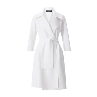 La Petite Robe Di Chiara Boni Geknoopte Jas - Dames - Jas met riem - Wit - L - Jassen