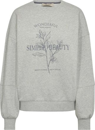 Mos Mosh Sweatshirt - Dames - Sweatshirts - Grijs - L - Leer - Hoodies & sweatvesten