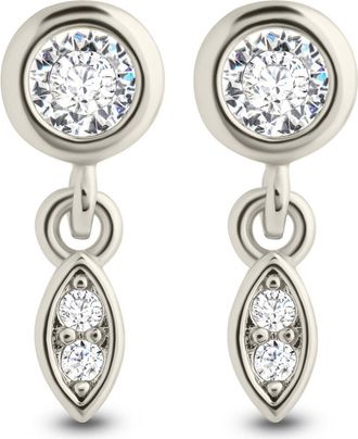 Sterling Forever Alice Cubic Zirconia Drop Earrings in Silver at Nordstrom Rack