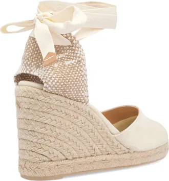Castaner Womens Carina Wedge Espadrilles Beige Shoes > Sandals