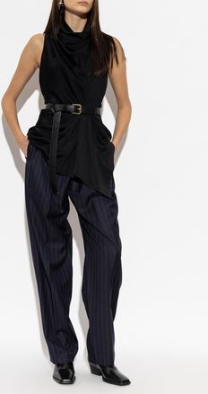 Givenchy Asymmetric Draped Top, Womens, Black