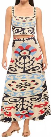 Misa Cora Fitted Crop Top In Multi
